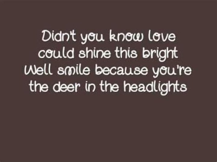 Like a deer in headlights lyrics