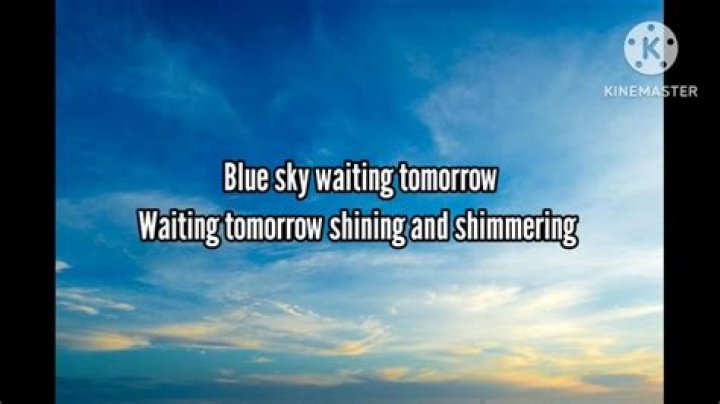 Like a million raindrops falling blue sky lyrics