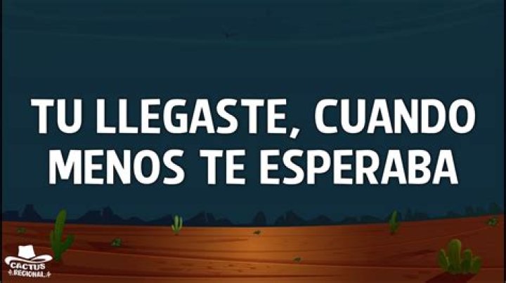 Llegaste cuando menos lo esperaba y me cambiaste la vida lyrics