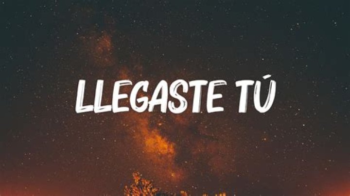 “llegaste tú lyrics