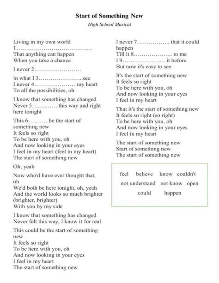 Looking for something new lyrics