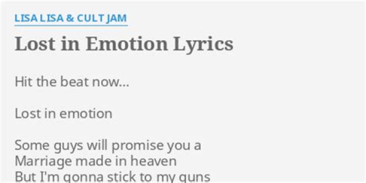 Lost in emotion lyrics