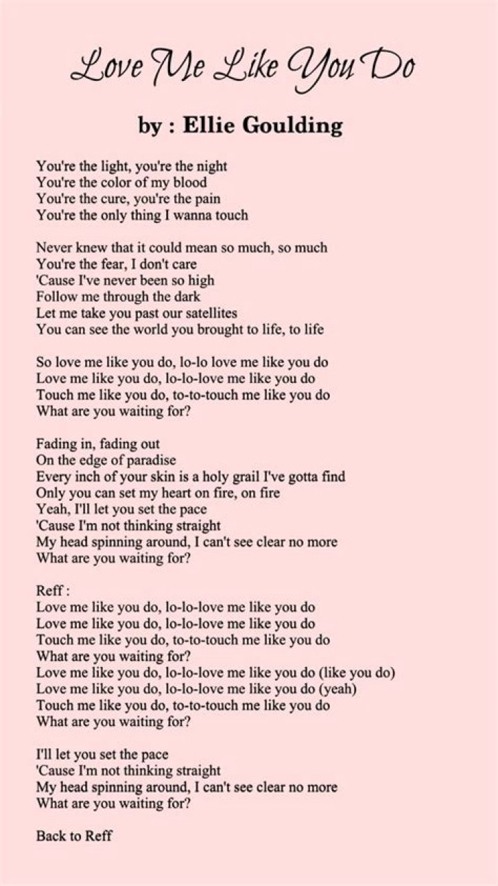 Love me like i do lyrics