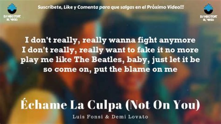 Luis Fonsi Échame La Culpa [Not On You Remix] Lyrics English Translation