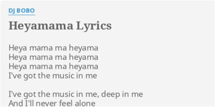 Ma ma heya ma mama heya lyrics