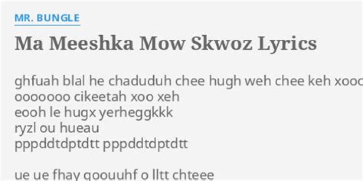 Ma meeshka mow skwoz lyrics