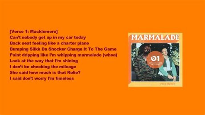 Marmalade macklemore song meaning lyrics