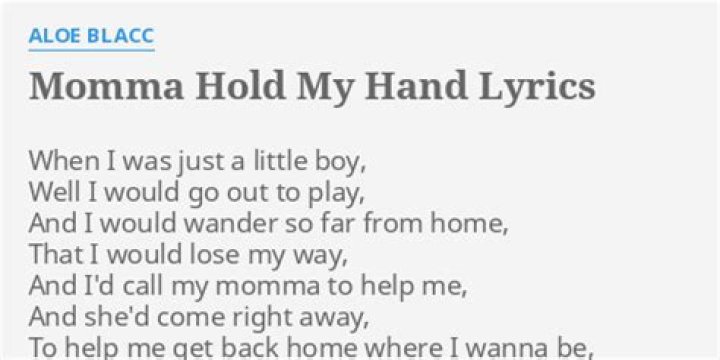 MOMMA HOLD MY HAND CHORDS by Aloe Blacc
