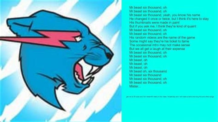 Mr beast lyrics