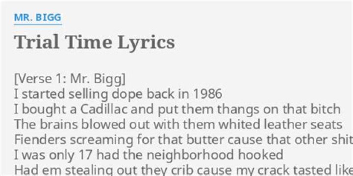 Mr bigg take dat shit to trial lyrics