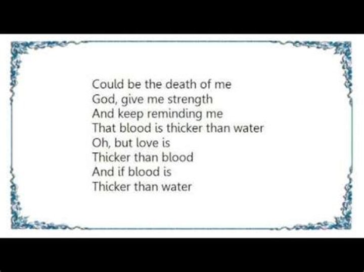 Mud thicker than blood lyrics