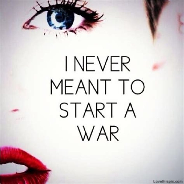 Never meant to start a war lyrics