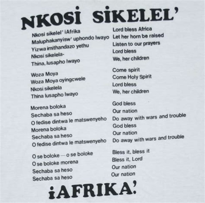 Nkosi sikelela lyrics