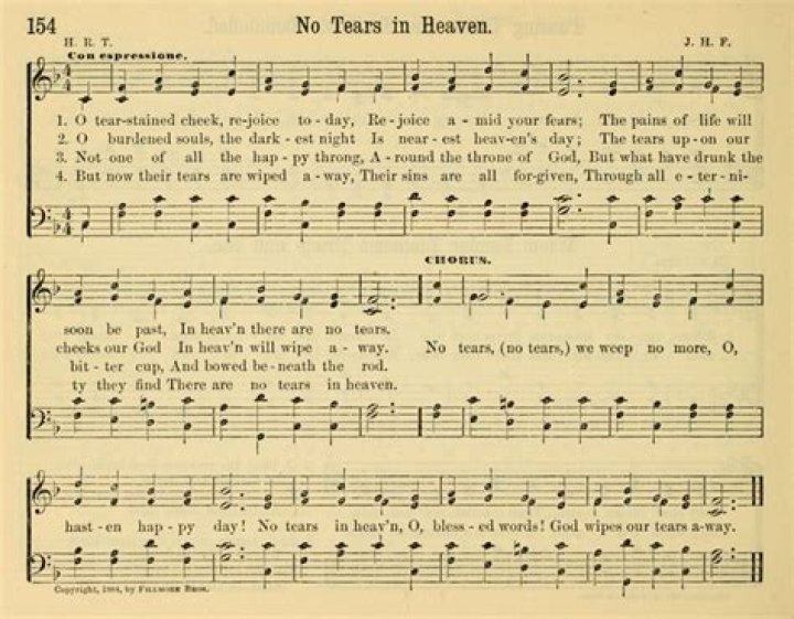 No tears, no tears up there, no tears in heaven lyrics