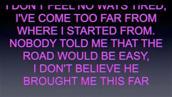 No ways tired lyrics