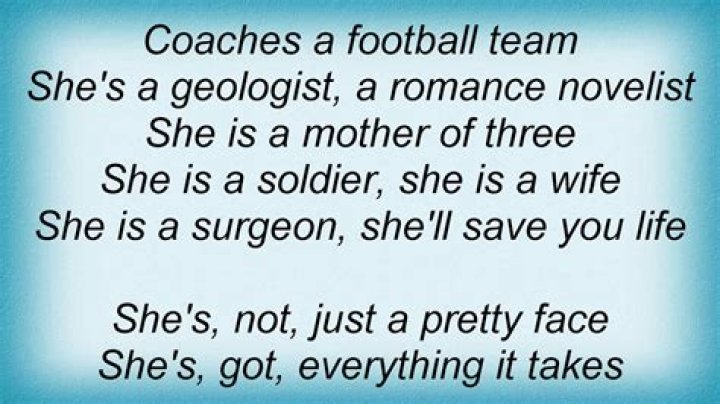 Not just a pretty face lyrics