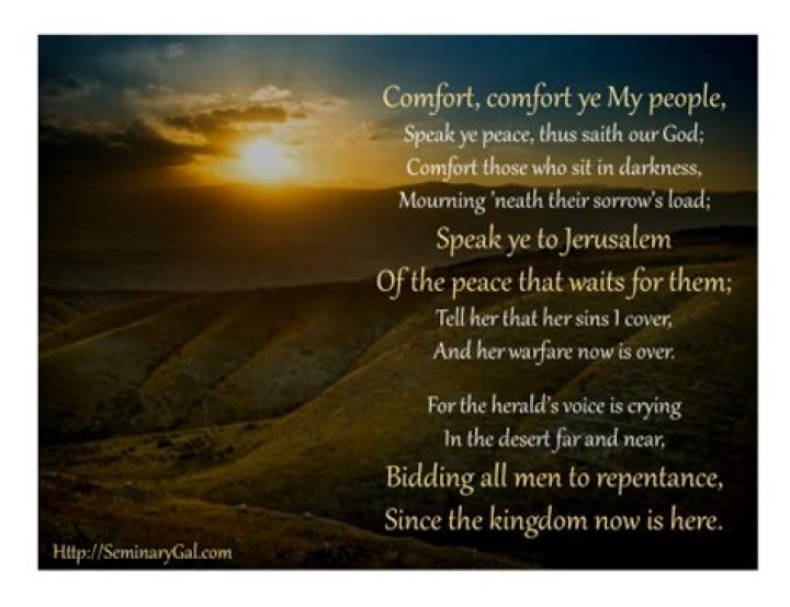 O comfort my people jerusalem lyrics