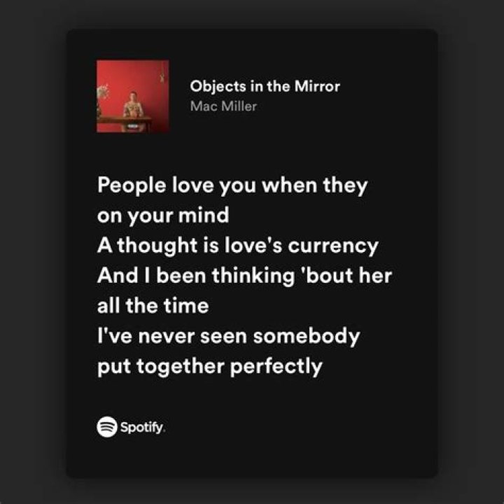 Objects in the mirror lyrics