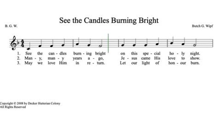 Oh candle burning bright lyrics