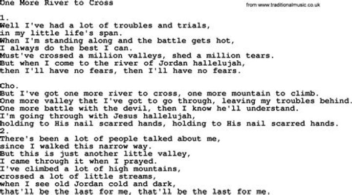 One more river to cross lyrics
