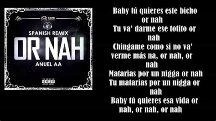 Or nah [remix] anuel aa lyrics