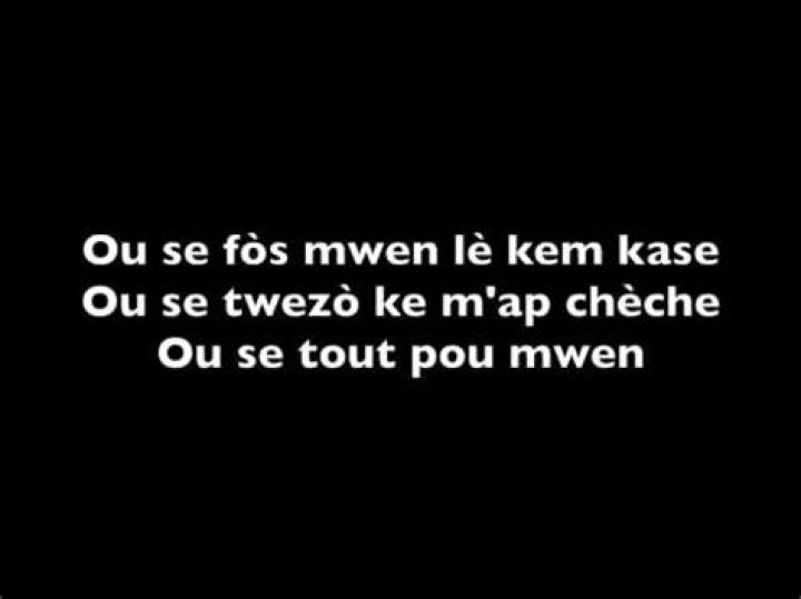 Ou se fos mwen lyrics