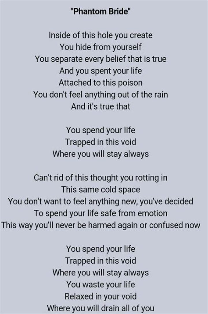 Phantom bride meaning by joelowtone lyrics