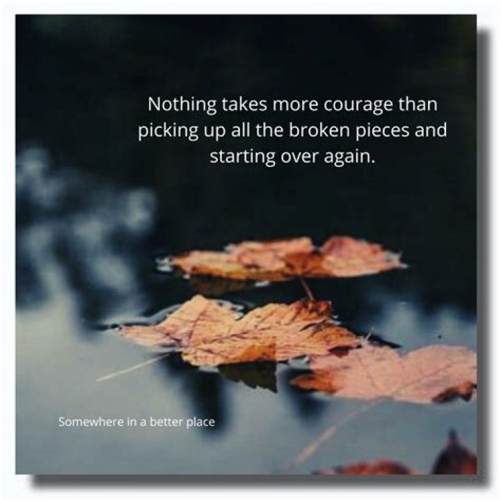 Pick up the pieces and start all over again lyrics