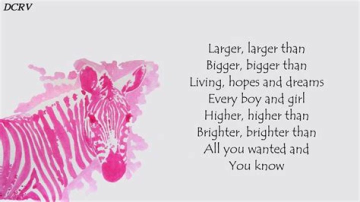 Pinkzebra – larger than life lyrics