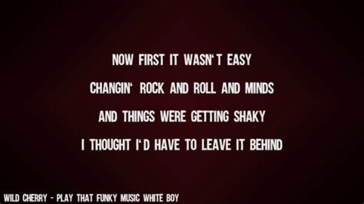 Play the funky music white boy ... lyrics