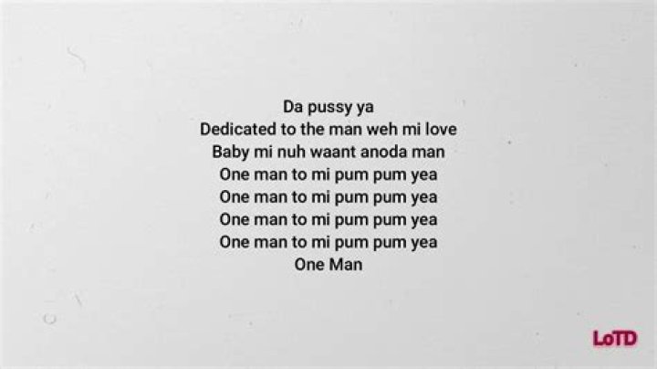 Plus one man lyrics