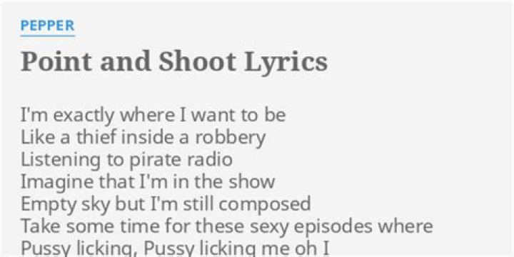 Point and shoot lyrics