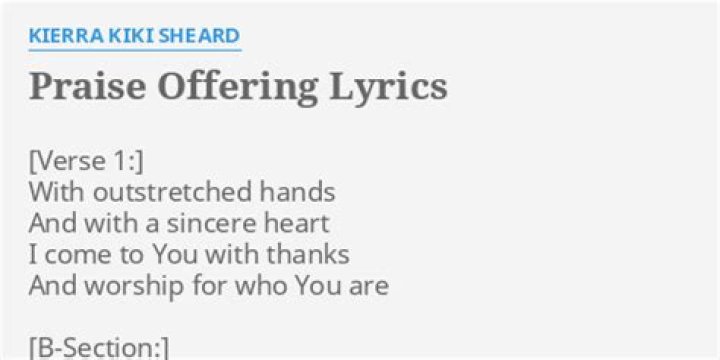 Praise offering lyrics