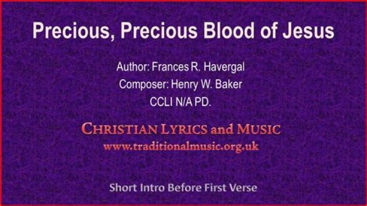 Precious blood of jesus lyrics