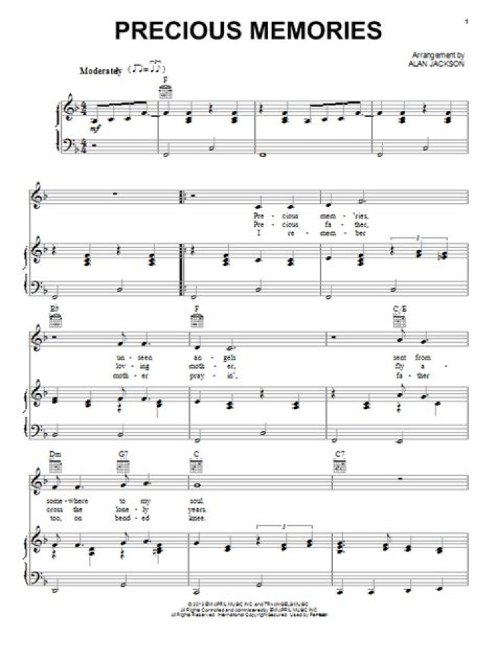 PRECIOUS MEMORIES CHORDS by Alan Jackson