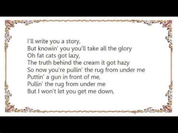 Pull the rug lyrics