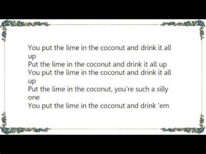 Put the lime in the coconut lyrics