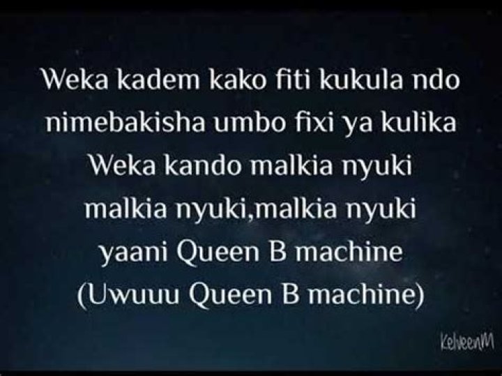 Queen b machine by sailors lyrics
