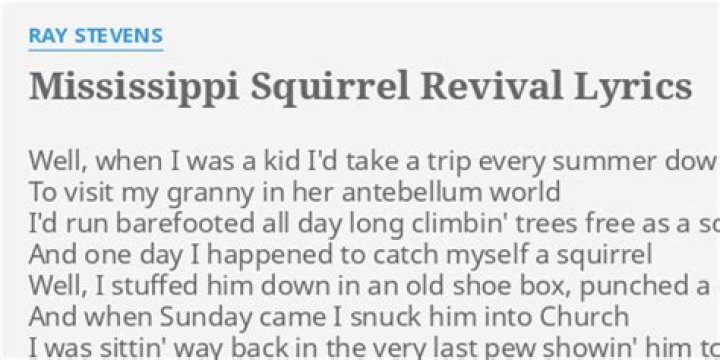 Ray stevens squirrel lyrics
