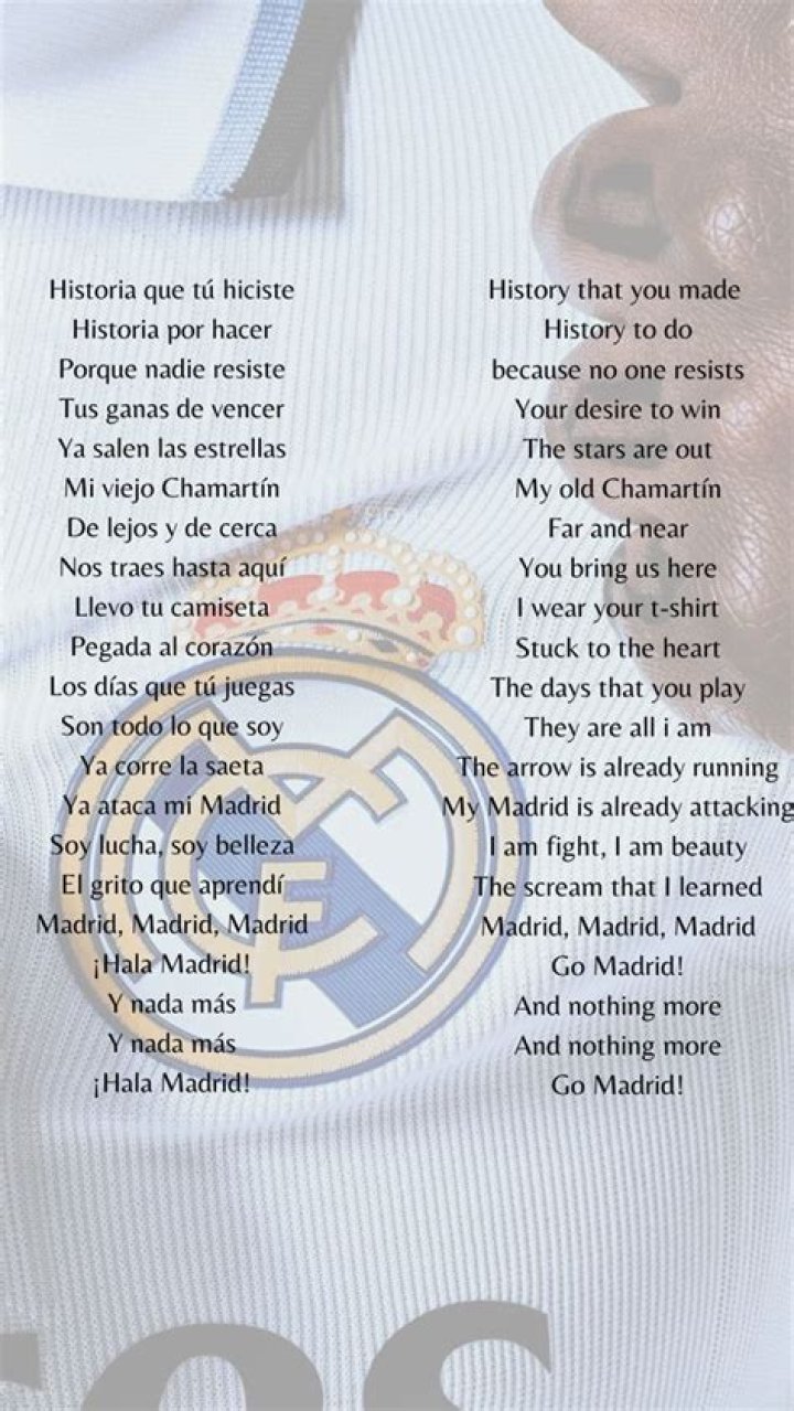 Real madrid anthem lyrics