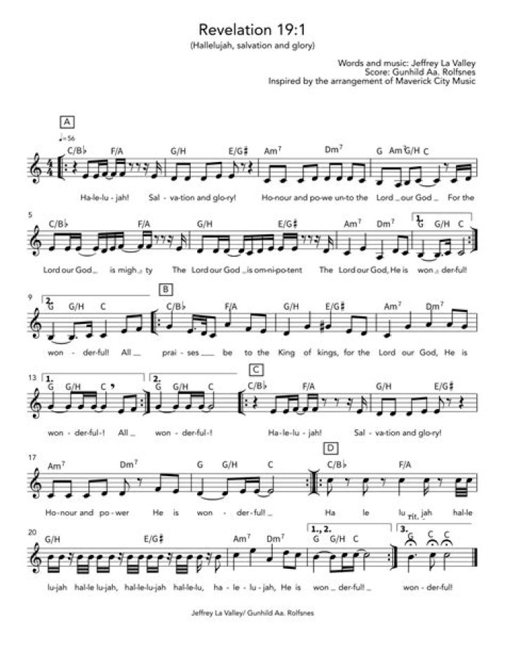 REVELATIONS 19 1 CHORDS by Sunday Service Choir