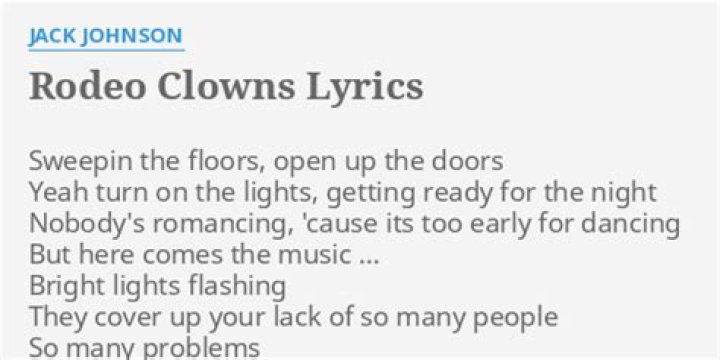 Rodeo clowns lyrics