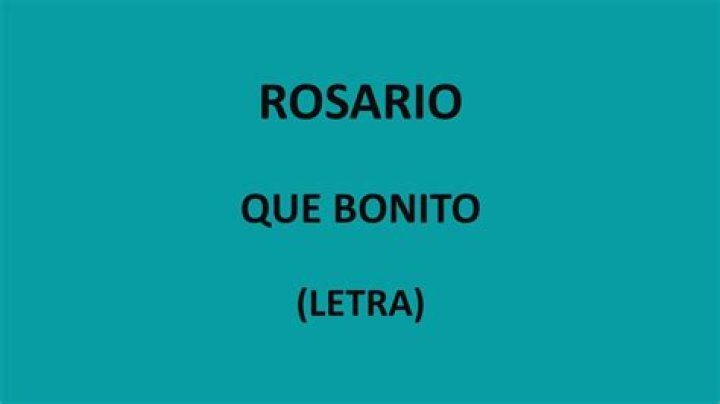 Rosario ¡Que Bonito! Lyrics English Translation
