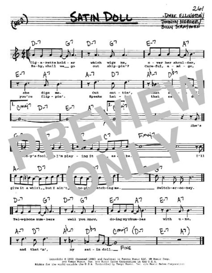 Satin doll lyrics lyrics