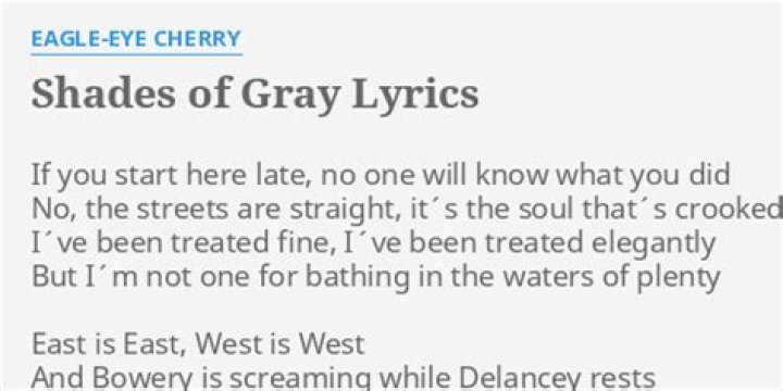 Shades of gray lyrics
