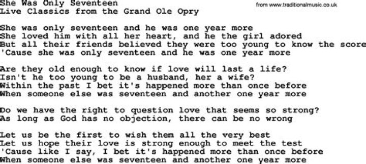 She was only seventeen she from a movie scene lyrics