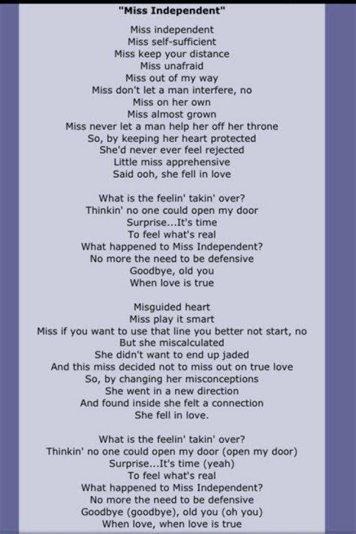 Shes got to have long blonde hair beautiful eyes miss independent lyrics