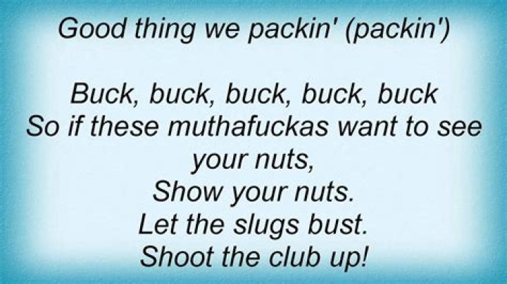 Shoot the club up lyrics
