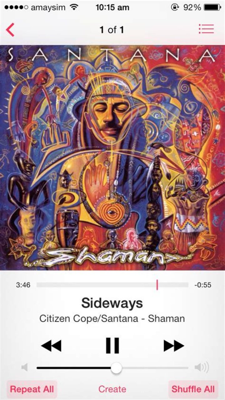 SIDEWAYS TAB by Santana feat. Citizen Cope