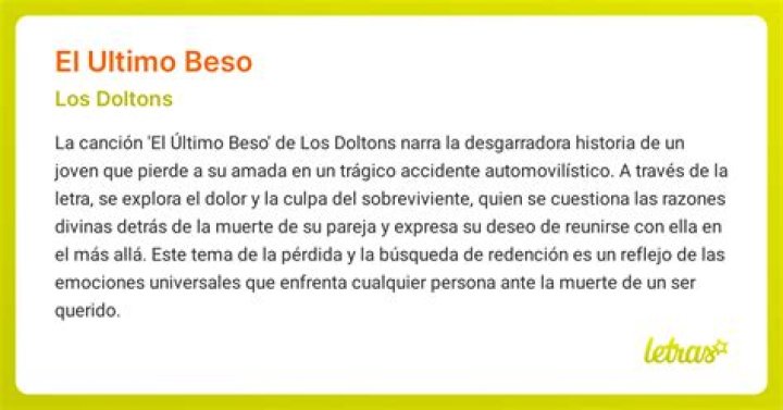 Significado de El Último Beso de Los Doltons